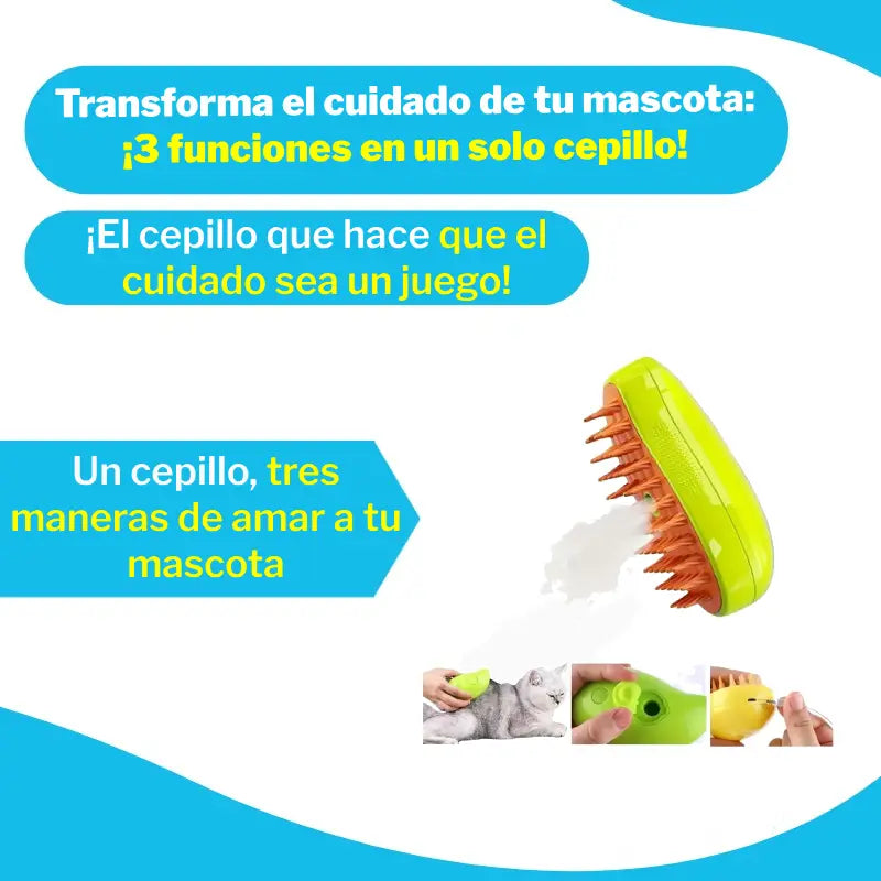 Cepillo multifuncional para mascotas 3 en 1