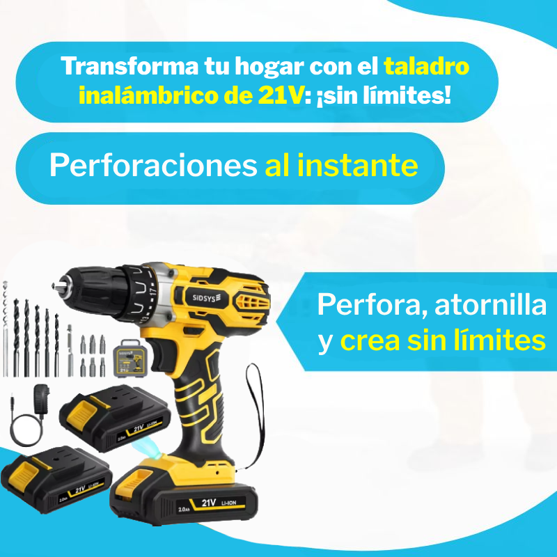 Taladro Inalámbrico 21v Percutor