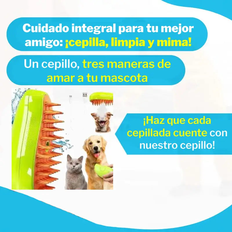 Cepillo multifuncional para mascotas 3 en 1