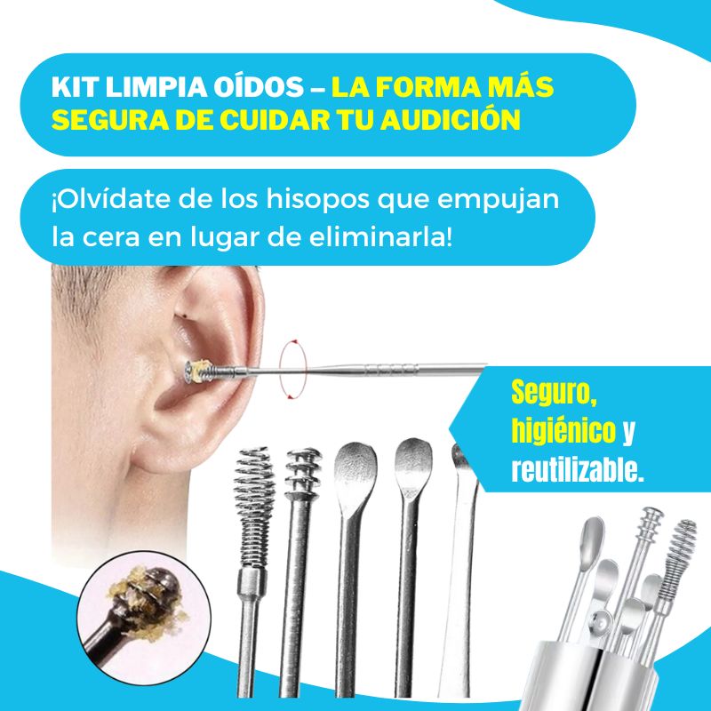 Kit Portátil Limpiador de Oidos