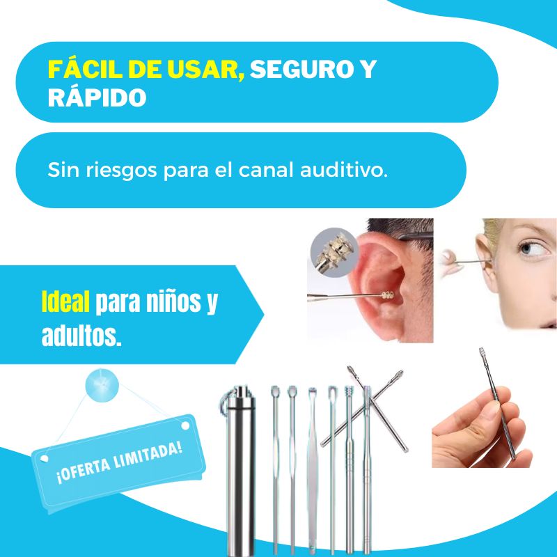 Kit Portátil Limpiador de Oidos