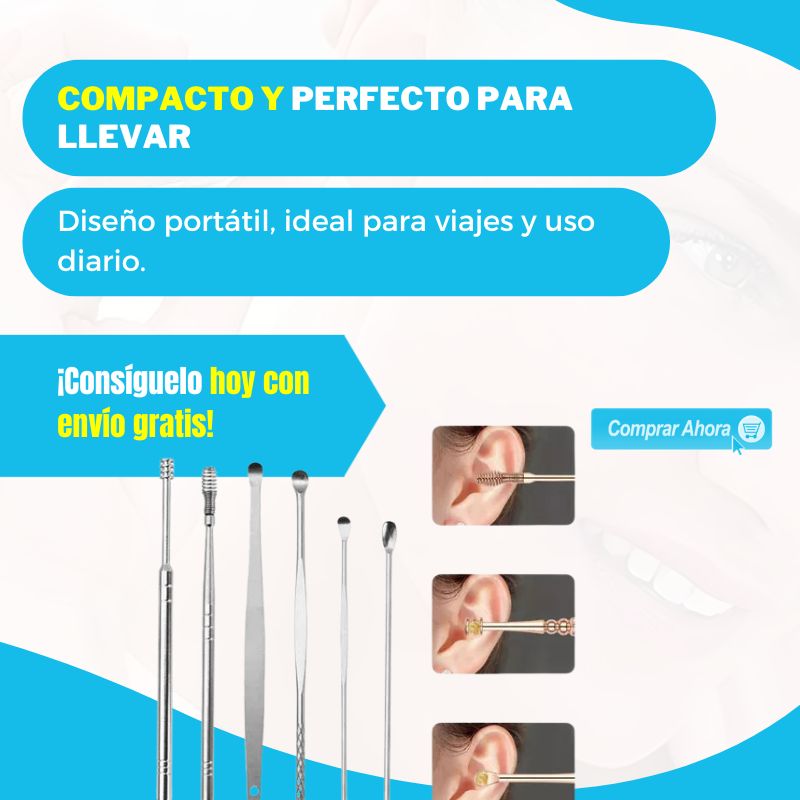 Kit Portátil Limpiador de Oidos