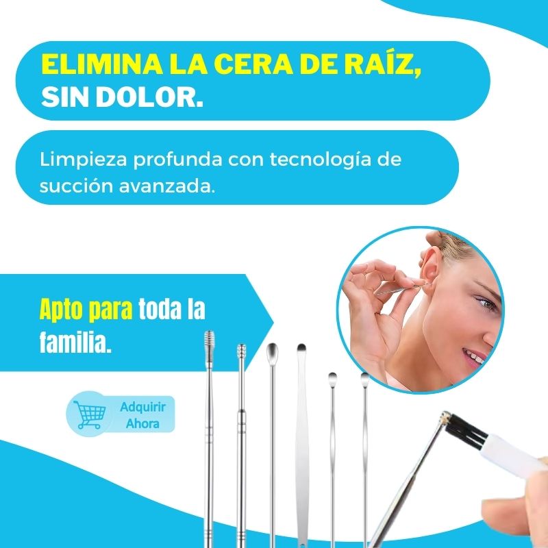 Kit Portátil Limpiador de Oidos