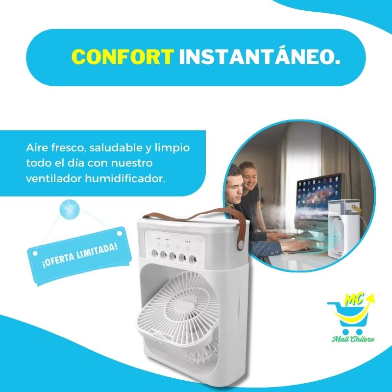 Ventilador Humidificador Portatil
