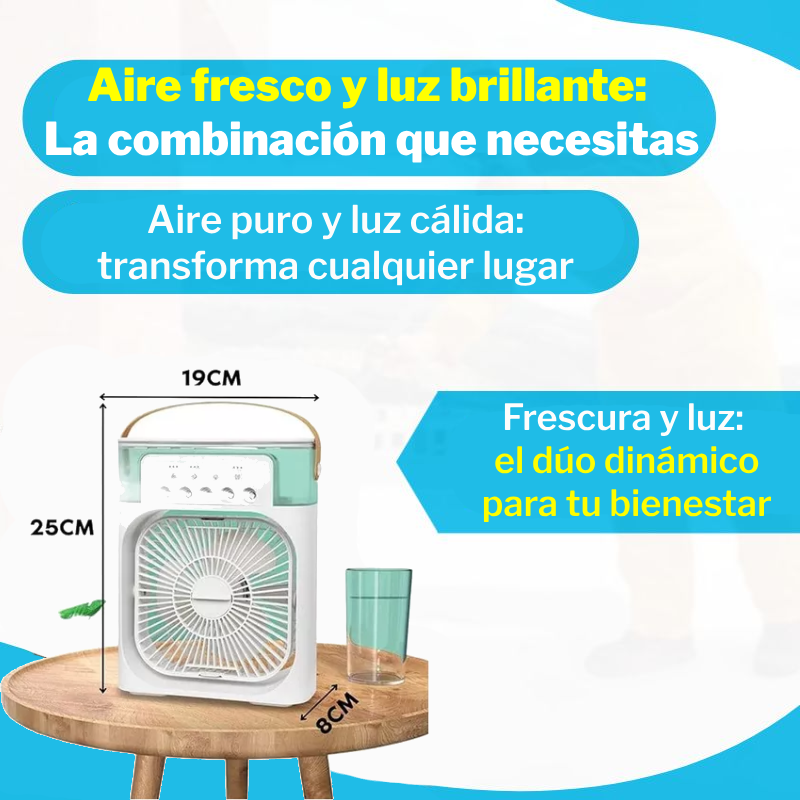Ventilador Humidificador LED Portatil