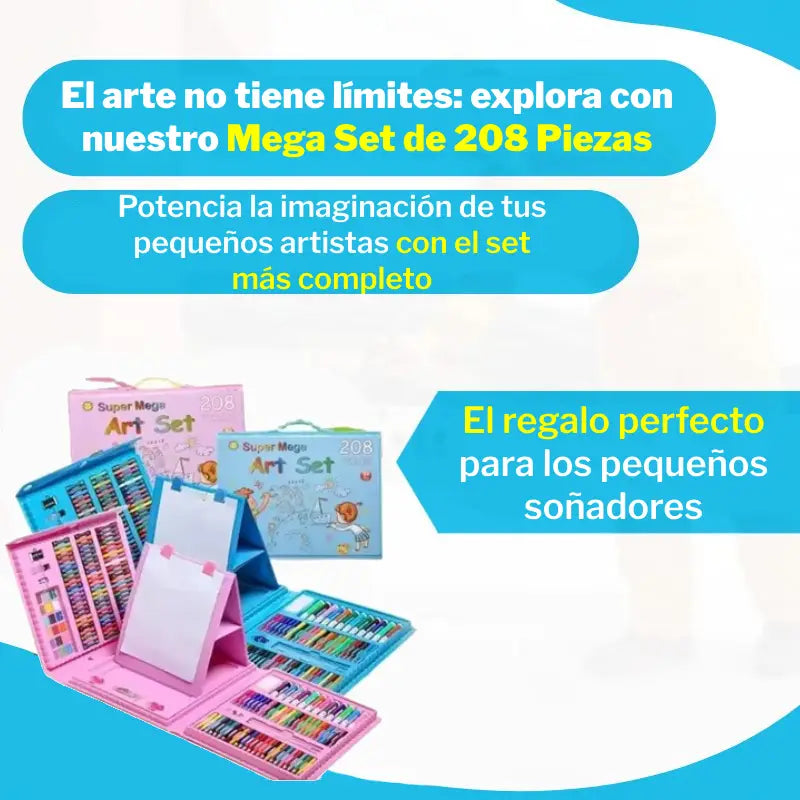 Mega Set de Arte de 208 Piezas