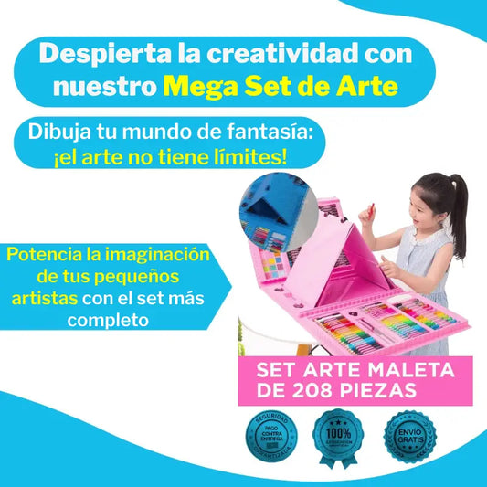 Mega Set de Arte de 208 Piezas